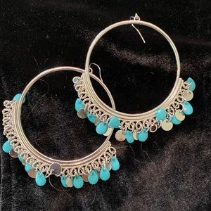 Gorgeous silver hoop earrings
